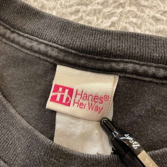 VTG Hanes Her Way Run Swim Bike Never Get Lazy T-Shirt Large Single Stitch - Picture 2 of 7